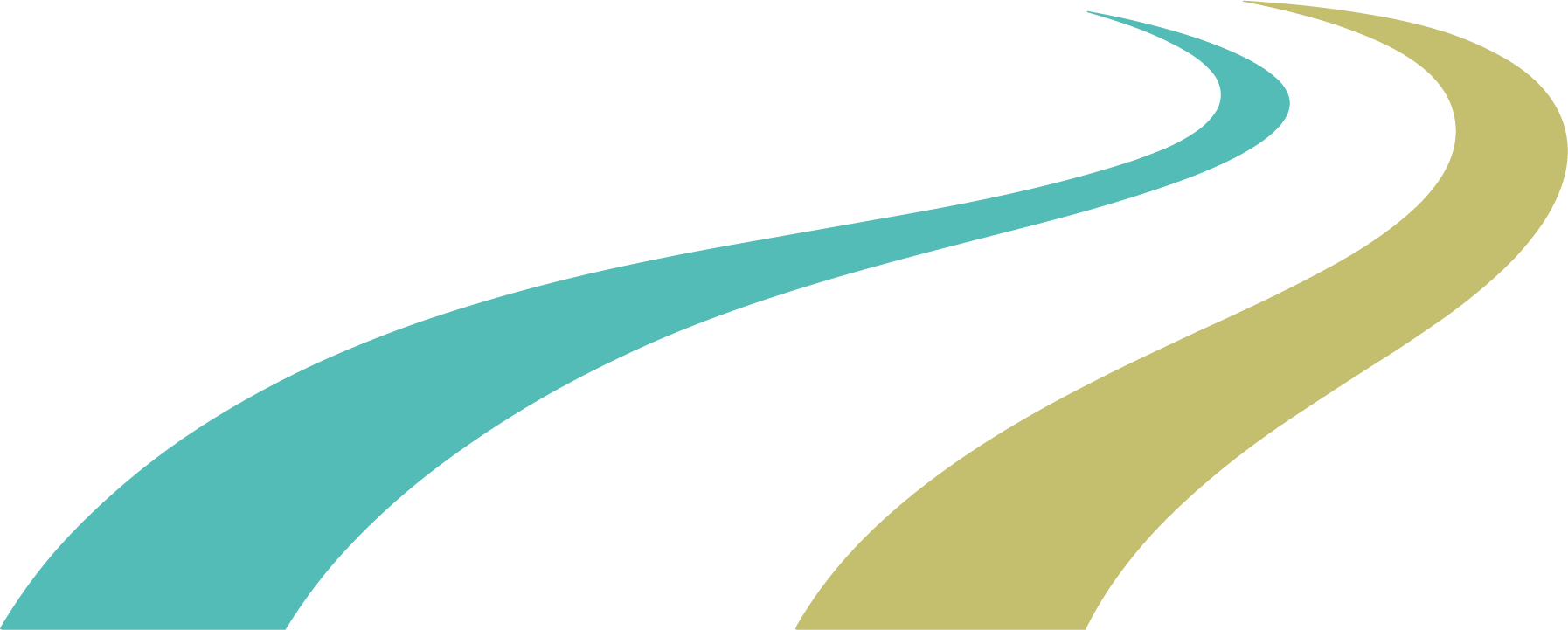 Abstract teal and green paths from Planet Granite brand